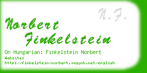 norbert finkelstein business card